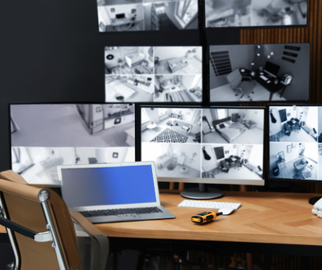 Opérateur de télésurveillance surveillant les alertes en temps réel